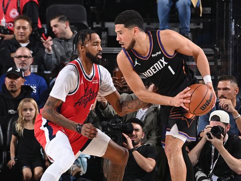 太阳vs快船精华回放 布克21+10+9送致命2+1哈登13+13