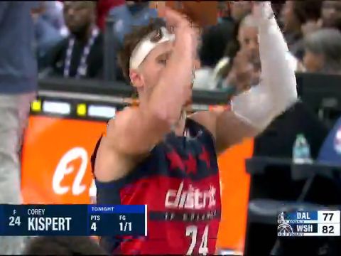 NBA常规赛：独行侠vs奇才第3节英文原声回放