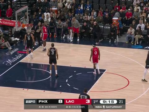 NBA常规赛：太阳vs快船英文原声全场回放