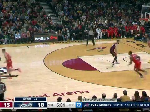 NBA常规赛：公牛vs骑士第1节中文解说回放