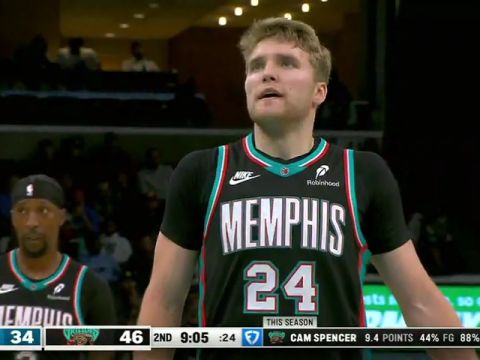 NBA常规赛：雷霆vs灰熊第2节中文解说回放