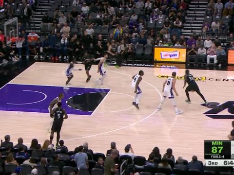 NBA常规赛：森林狼vs国王英文原声全场回放