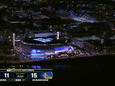 NBA常规赛：步行者vs勇士第1节英文原声回放