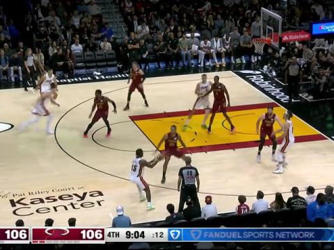 NBA常规赛：骑士vs热火第4节中文解说回放