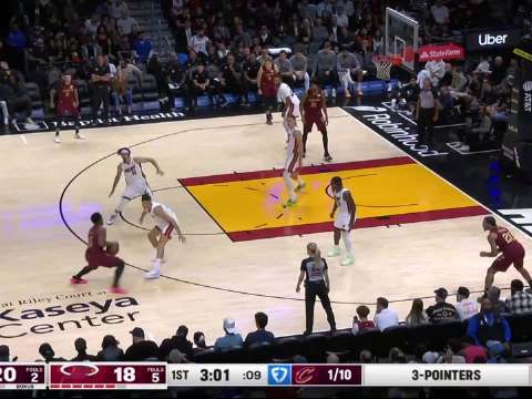 [微博原声集锦]🏀维金斯0.4秒空接绝杀 热火加时终结骑士4连胜 米切尔28+15+8