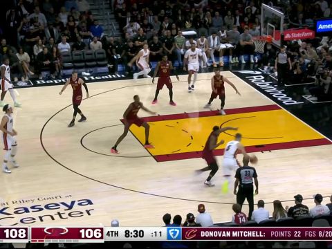 哈克斯vs骑士集锦 替补出战拿到22+13+7关键上篮拖进加时