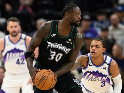 兰德尔vs爵士集锦 拿到27+8+7贡献全场最高正负值赢球功臣