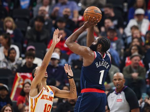 老鹰105-102快船 克雷伊奇轰28分哈登空砍35+10+11错失绝平三分