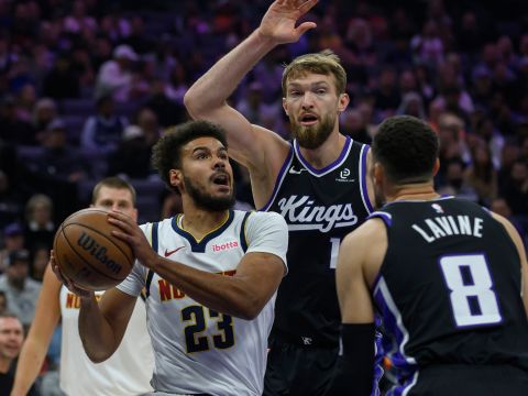 掘金122-108国王 约基奇35+15+7掘金六人上双轻取国王