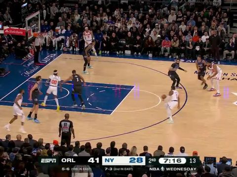 NBA常规赛：魔术vs尼克斯第2节中文解说回放