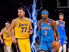 NBA高清直播在线直播：常规赛湖人vs雷霆（11月13日）詹姆斯缺席 东契奇PK亚历山大