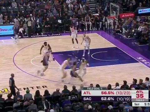 老鹰vs国王第1节英文原声回放