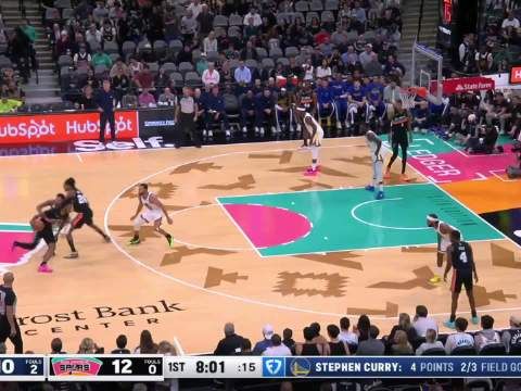 [微博全场集锦]🏀勇士逆转马刺！库里46+5+5 文班亚马+卡斯尔同场空砍三双！