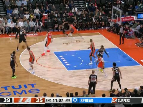 NBA常规赛：掘金vs快船英文原声全场回放