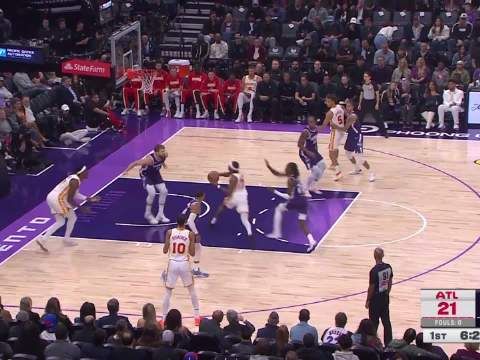 [微博全场集锦]🏀老鹰7人上双送国王4连败 杰伦·约翰逊三节打卡24+10+8