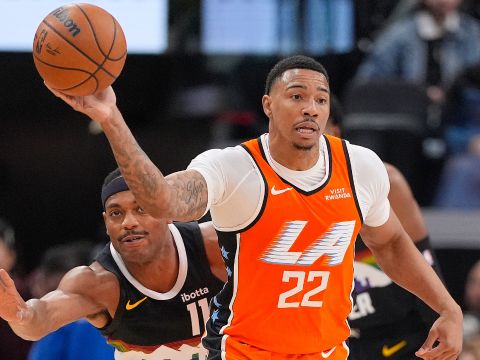 米勒vs掘金集锦 替补出战砍22分4板logo shot技压全场