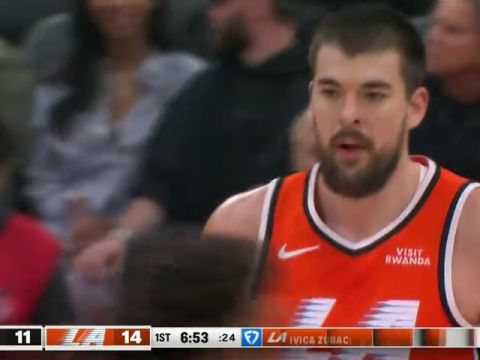 NBA常规赛：掘金vs快船第1节英文原声回放