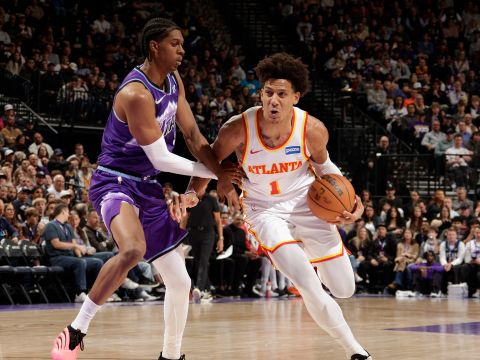 杰伦-约翰逊vs爵士集锦 全场拿下31+18+14大号三双另有7个抢断统治全场