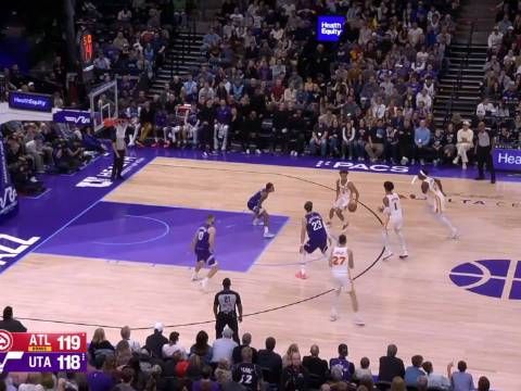 [微博全场集锦]🏀老鹰力克爵士迎4连胜 约翰逊31+18+14+7断 马尔卡宁40+7