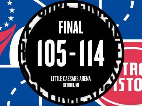 [微博全场集锦]🏀活塞6人上双力克76人豪取9连胜 詹金斯19+8 马克西31+7