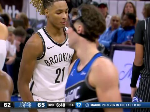 篮网vs魔术第3节英文原声回放