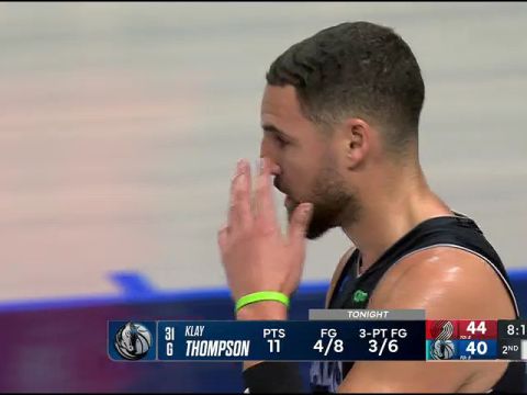 NBA常规赛：开拓者vs独行侠第2节英文原声回放