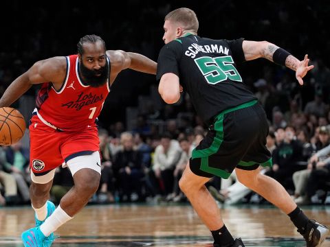 快船118-121凯尔特人 哈登末节独揽18分错失压哨绝平三分客场惜败绿军