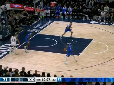 NBA常规赛：独行侠vs森林狼英文原声全场回放