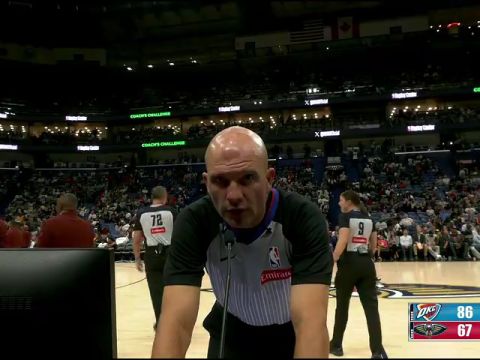 NBA常规赛：雷霆vs鹈鹕第3节英文原声回放