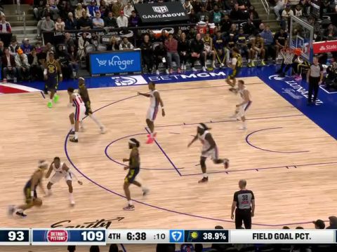 步行者vs活塞第4节英文原声回放