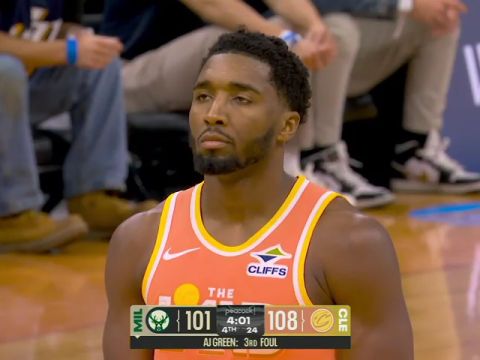 NBA常规赛：雄鹿vs骑士第4节中文解说回放