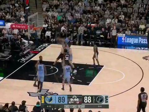 灰熊vs马刺英文原声全场回放