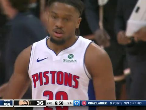 活塞vs老鹰第2节英文原声回放