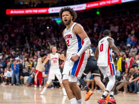 活塞vs老鹰精华回放 坎宁安25+10活塞五人上双击败老鹰迎11连胜