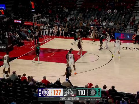 NBA常规赛：太阳vs开拓者第4节中文解说回放