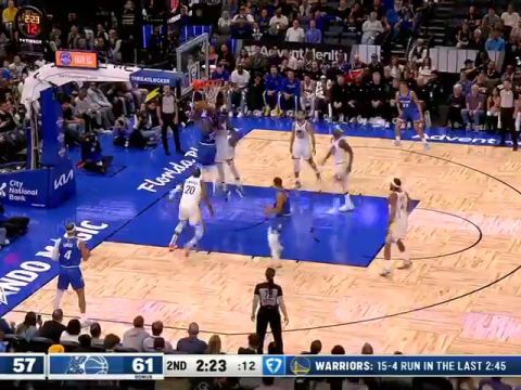 NBA常规赛：勇士vs魔术英文原声全场回放