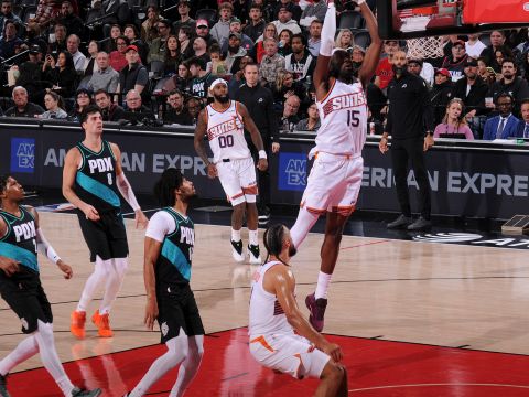 太阳vs开拓者精华回放 太阳半程发力客场击败开拓者