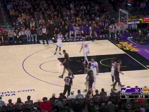 NBA常规赛：爵士vs湖人英文原声全场回放