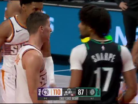 NBA常规赛：太阳vs开拓者第4节英文原声回放