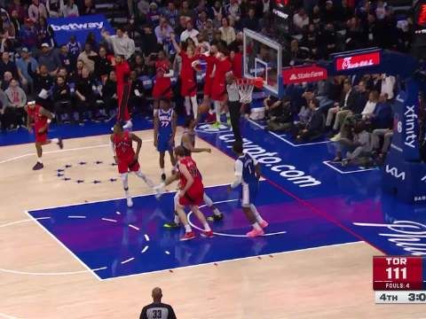 [微博全场集锦]🏀猛龙力克76人迎5连胜 英格拉姆22+5 巴雷特22分 马克西24+9