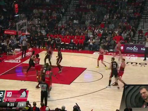 NBA常规赛：公牛vs开拓者第1节英文原声回放