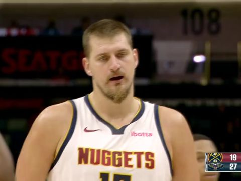 掘金vs鹈鹕第1节中文解说回放