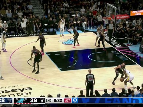 勇士vs热火第2节英文原声回放