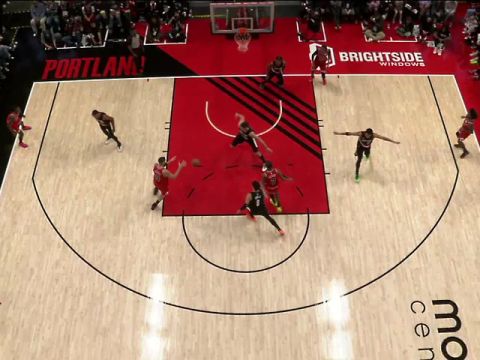 NBA常规赛：公牛vs开拓者第2节中文解说回放