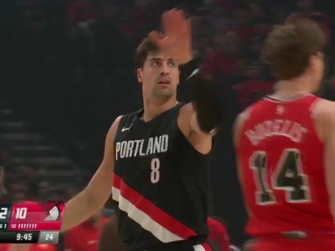 NBA常规赛：公牛vs开拓者第1节中文解说回放