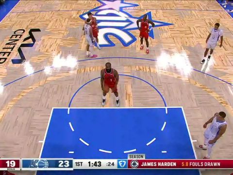 NBA常规赛：快船vs魔术第1节英文原声回放