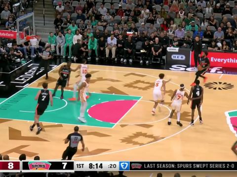 尚帕尼vs老鹰集锦 全场20+4+5贡献炸裂暴扣赢球功臣