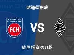 【德甲】海登海姆vs门兴伤病名单最新(2025年11月22日)
