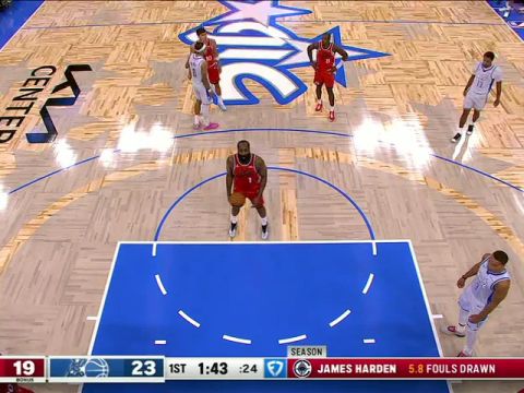 NBA常规赛：快船vs魔术第1节中文解说回放