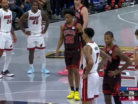 NBA杯小组赛东部C组：热火vs公牛第3节中文解说回放